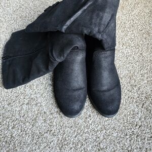 Black knee high boots